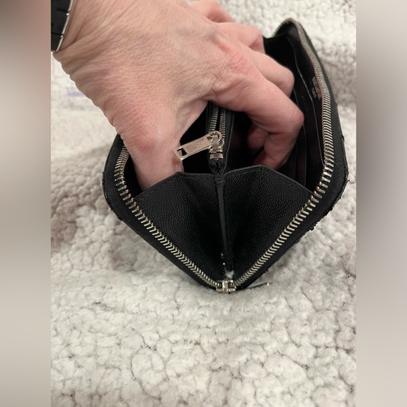 YSL Monogram Black Quilted Leather Zip-Around Wallet - Picture 13 of 14